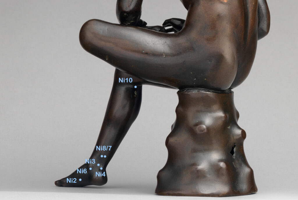 Nierenpunkte am Bein